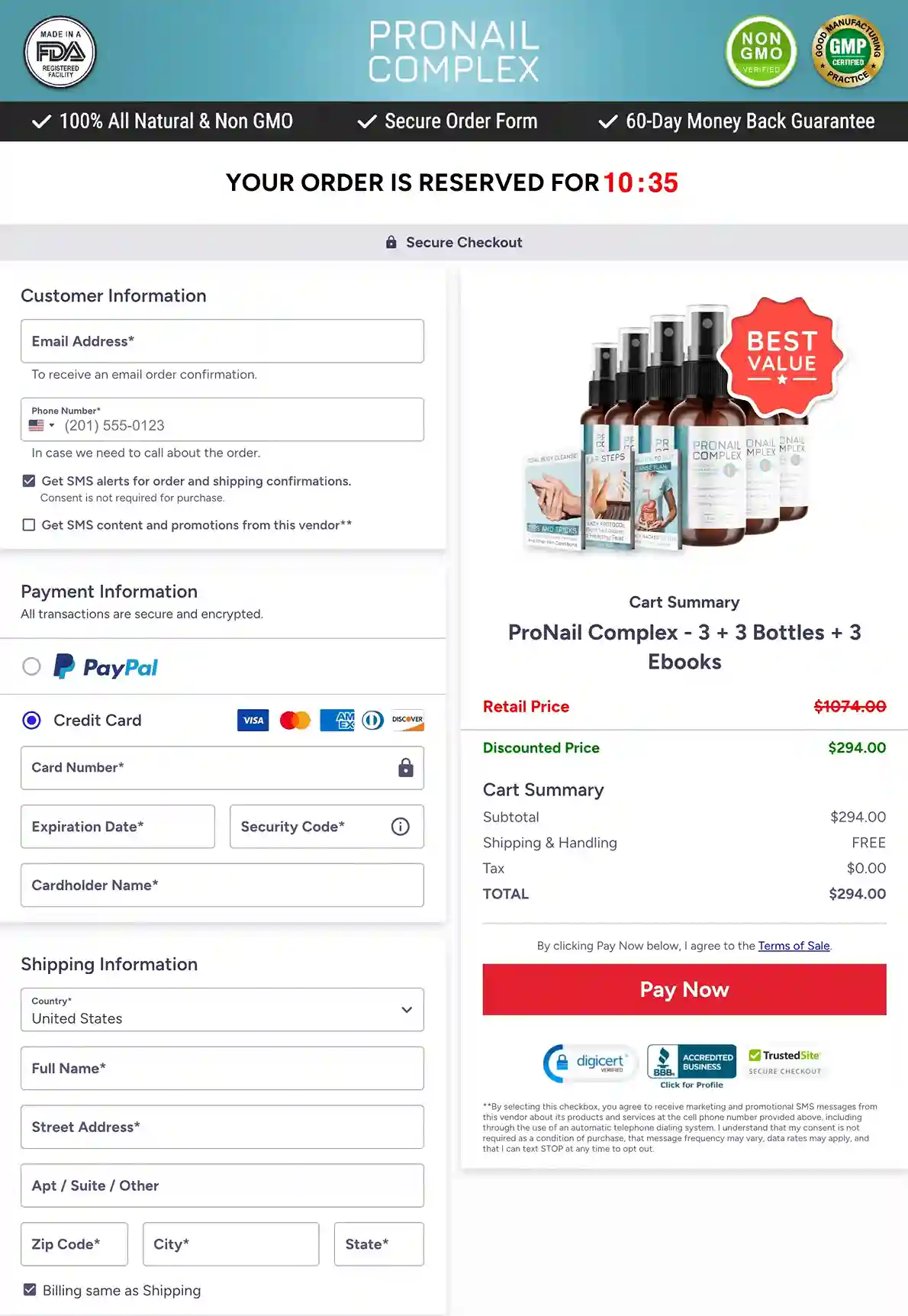 ProNail Complex Secure ClickBank Payment
